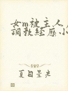 女m被主人虐玩调教经历小说