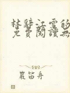 林辞江雪的小说免费阅读无弹窗封面