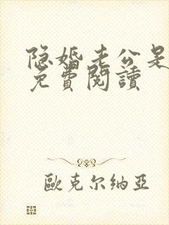 隐婚老公是大佬免费阅读