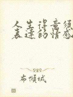 人生得意须尽欢表达的情感封面