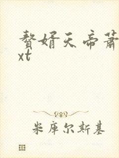 赘婿天帝萧逸txt