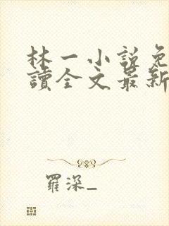 林一小说免费阅读全文最新章节