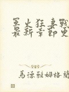 军火狂妻战北霆最新章节更新