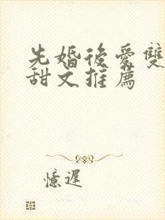 先婚后爱双男主甜文推荐封面