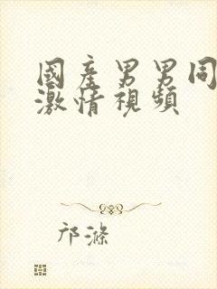 国产男男同性恋激情视频