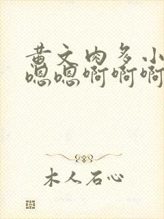 黄文肉多小说嗯嗯嗯啊啊啊啊