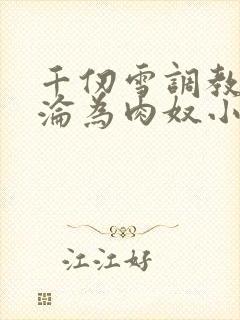 千仞雪调教喷水沦为肉奴小说封面