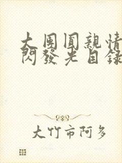 大团圆亲情会闪闪发光目录