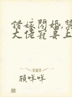 错嫁闪婚,禁欲大佬宠妻上瘾