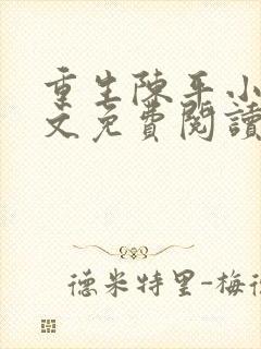 重生陈平小说全文免费阅读