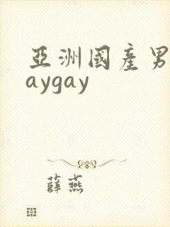 亚洲国产男同gaygay封面