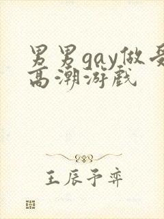 男男gay做受高潮游戏