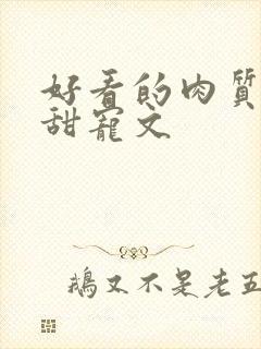 好看的肉质高的甜宠文