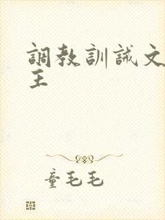 调教训诫文双男主