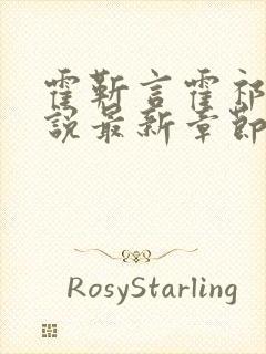 霍靳言霍祁野小说最新章节免费阅读封面