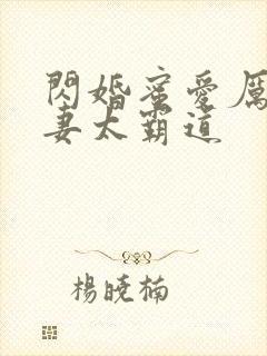 闪婚蜜爱厉少宠妻太霸道