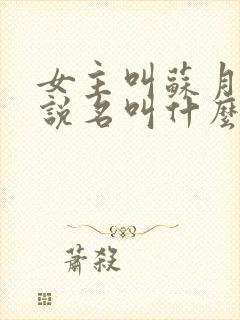 女主叫苏月的小说名叫什么封面