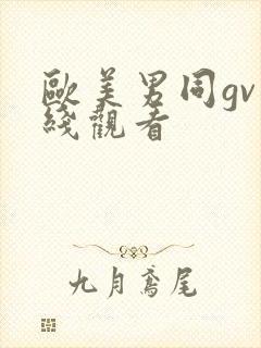 欧美男同gv在线观看封面