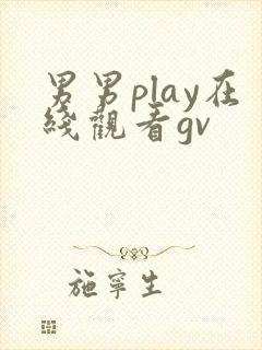男男play在线观看gv
