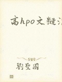 高hpo文糙汉