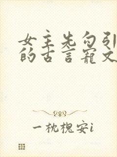 女主先勾引男主的古言宠文