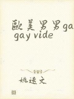 欧美男男gay gay vide