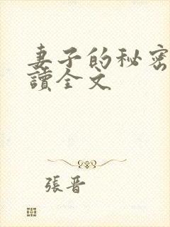 妻子的秘密免费读全文封面
