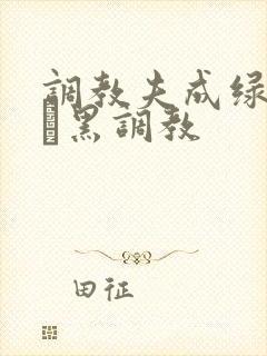 调教夫成绿奴――黑调教