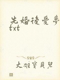 先婚后爱梦筱二txt封面