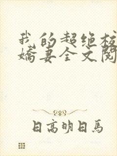 我的超绝校花美娇妻全文阅读