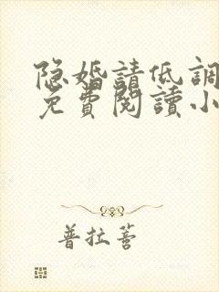 隐婚请低调全文免费阅读小说