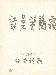 江易淮苏雨眠小说免费阅读封面