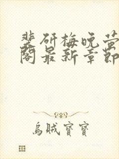 裴研梅晚萤笔趣阁最新章节更新