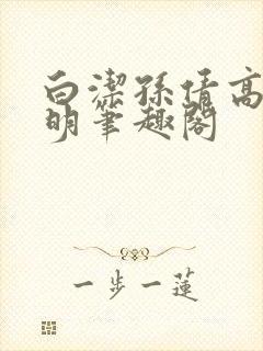 白洁孙倩高义李明笔趣阁封面