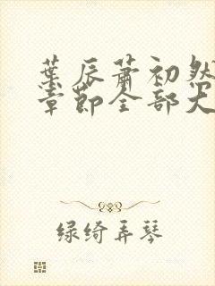 叶辰萧初然最新章节全部大结局