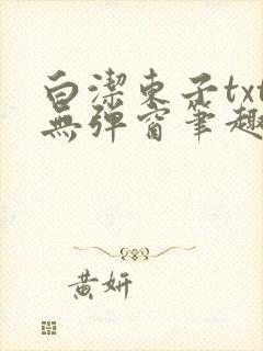 白洁东子txt无弹窗笔趣阁封面