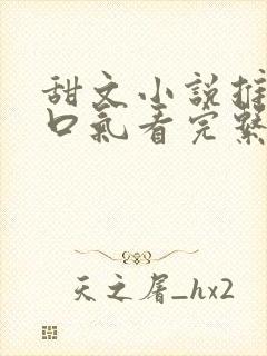 甜文小说推文一口气看完系列已完结封面