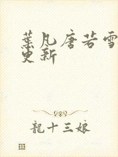 叶凡唐若雪最快更新封面