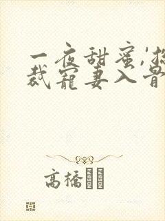 一夜甜蜜,'总裁宠妻入骨