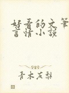 好看的文笔好的言情小说