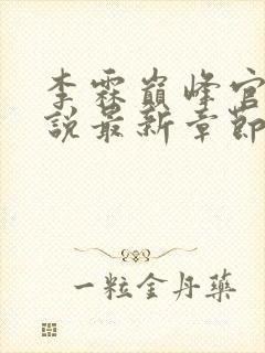 李霖巅峰官场小说最新章节笔趣阁封面