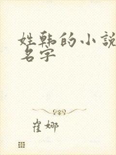 姓韩的小说女主名字