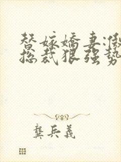 替嫁娇妻:傲娇总裁狠强势