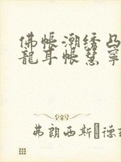 佛帐潮绣凸浮双龙耳帐慧宁法师封面