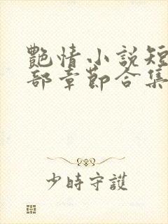 艳情小说短篇全部章节合集免费阅读封面