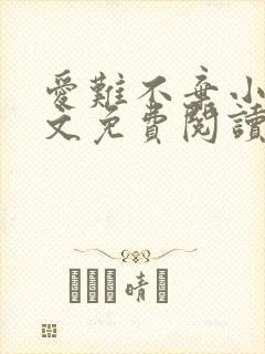 爱难不弃小说全文免费阅读封面