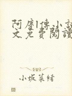 阿庆l传小说全文免费阅读txt