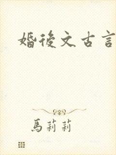 婚后文古言封面