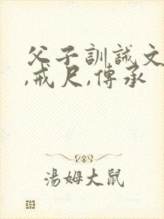 父子训诫文现代,戒尺,传承