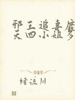 邪王追妻废材逆天四小姐多少字封面